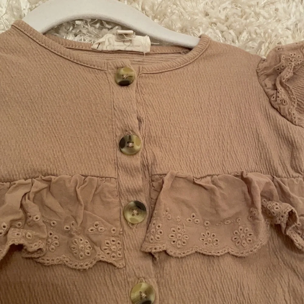 Boho Chic Jessica Simpson Coco Brown Eyelet Romper! Worn one time!